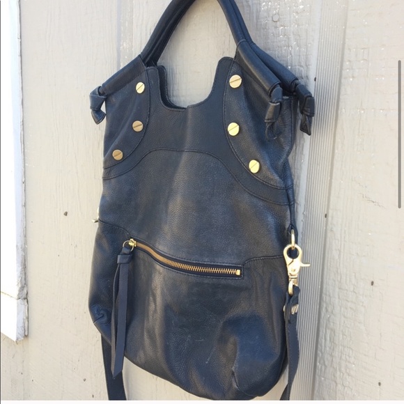 Foley + Corinna Handbags - Foley + Corinna City Tote. Navy blue and gold.